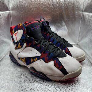Size 10.5 Nike Air Jordan 7 Retro Sweater White Mens Athletic Sneaker 304775-142